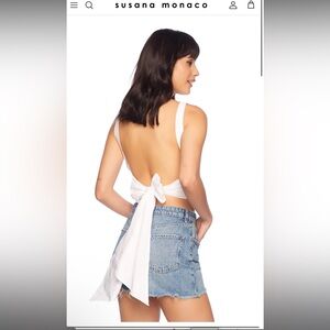 Susana Monaco White Halter Backless top *sold out everywhere!